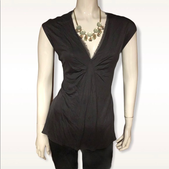 Banana Republic Tops - Dark gray fringe Banana Republic Tee